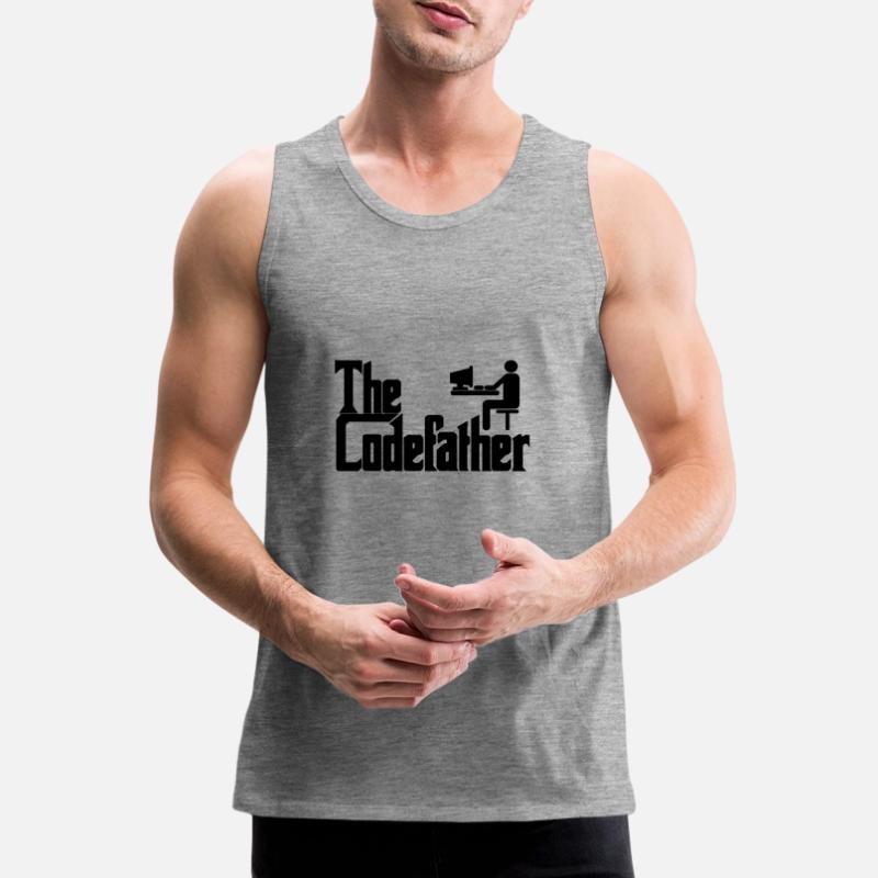 The Codefather Programmierer PC Coding Geschenk Männer Premium Bio Tank Top