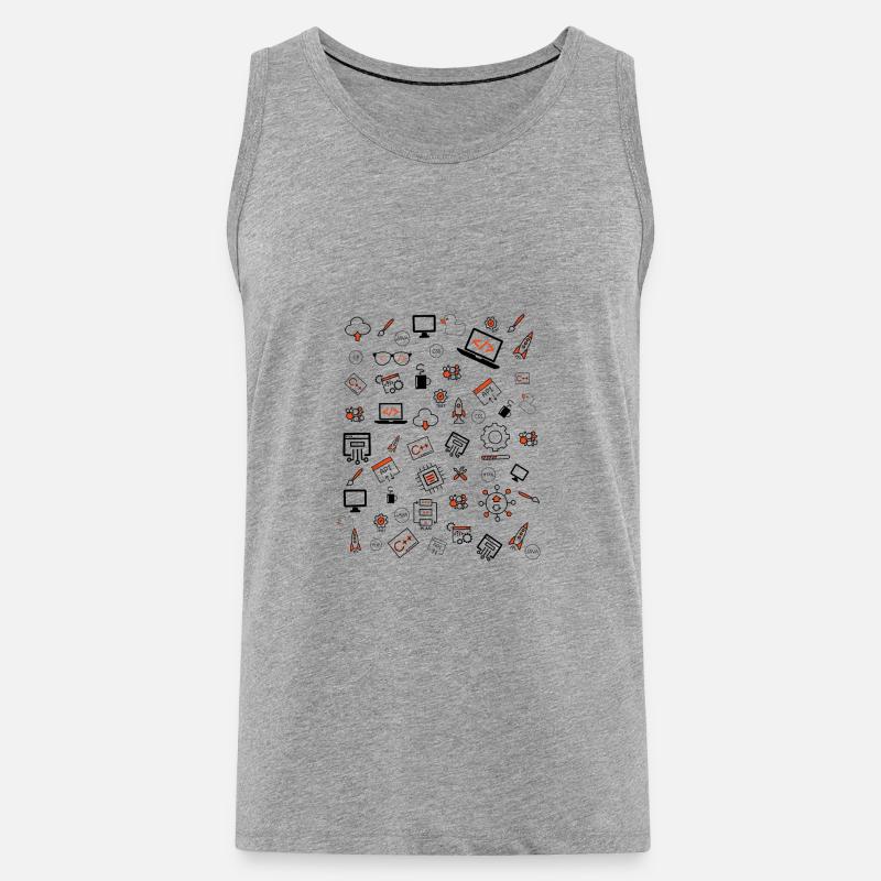 Java developer programming - Men's Premium Organic Tank Top - heather grey