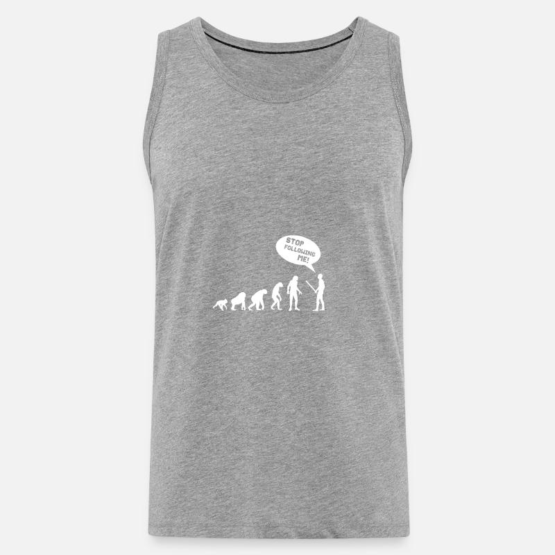 EVOLUTION - Männer Premium Bio Tank Top - Grau meliert