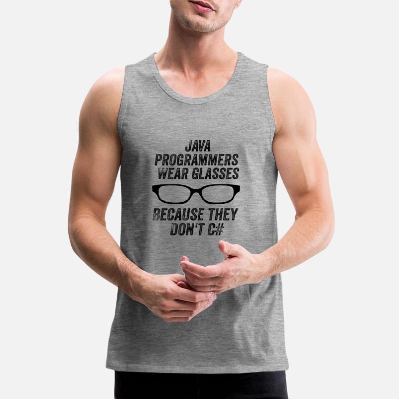 Funny Java Programmers Men's Premium Organic Tank Top
