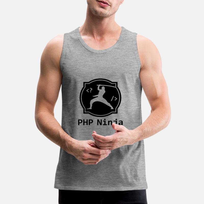 PHP Ninja - PHP Programmer Coder Nerd Webdesign Men's Premium Organic Tank Top