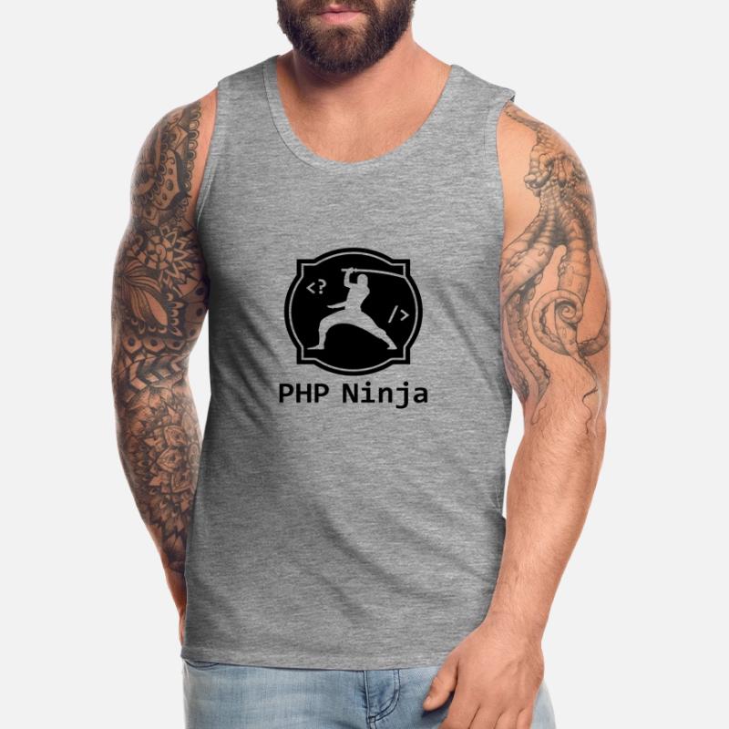PHP Ninja - Programmeur PHP Coder Nerd Webdesign Débardeur bio Premium Homme