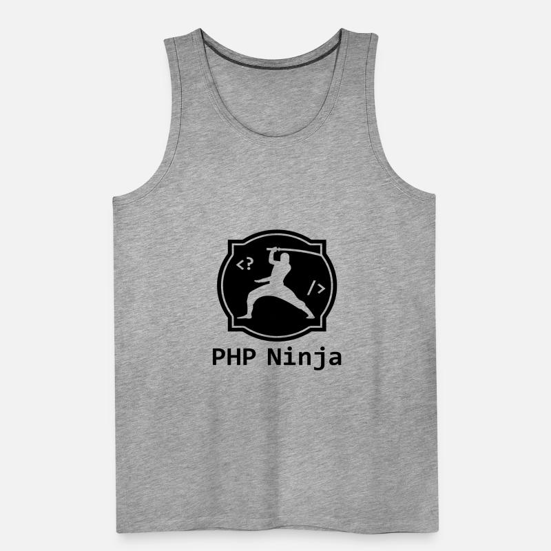 PHP Ninja - PHP Programmer Coder Nerd Webdesign Men's Premium Organic Tank Top