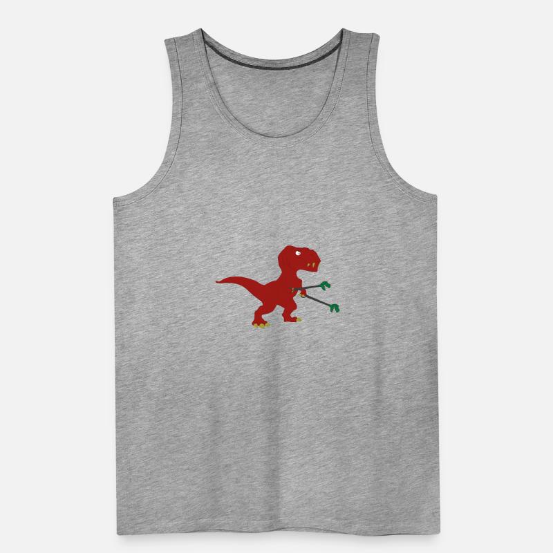 T-Rex Dinosaur Fossil Cretaceous Paleontology Men's Premium Organic Tank Top