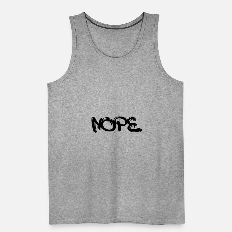 Nope mit Graffiti oder Sprayer Schrift Männer Premium Bio Tank Top