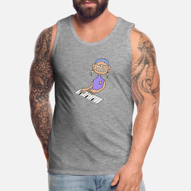 Defacement - Hacker - Coder Men's Premium Organic Tank Top