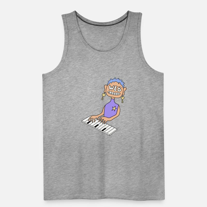 Defacement - Hacker - Coder Men's Premium Organic Tank Top