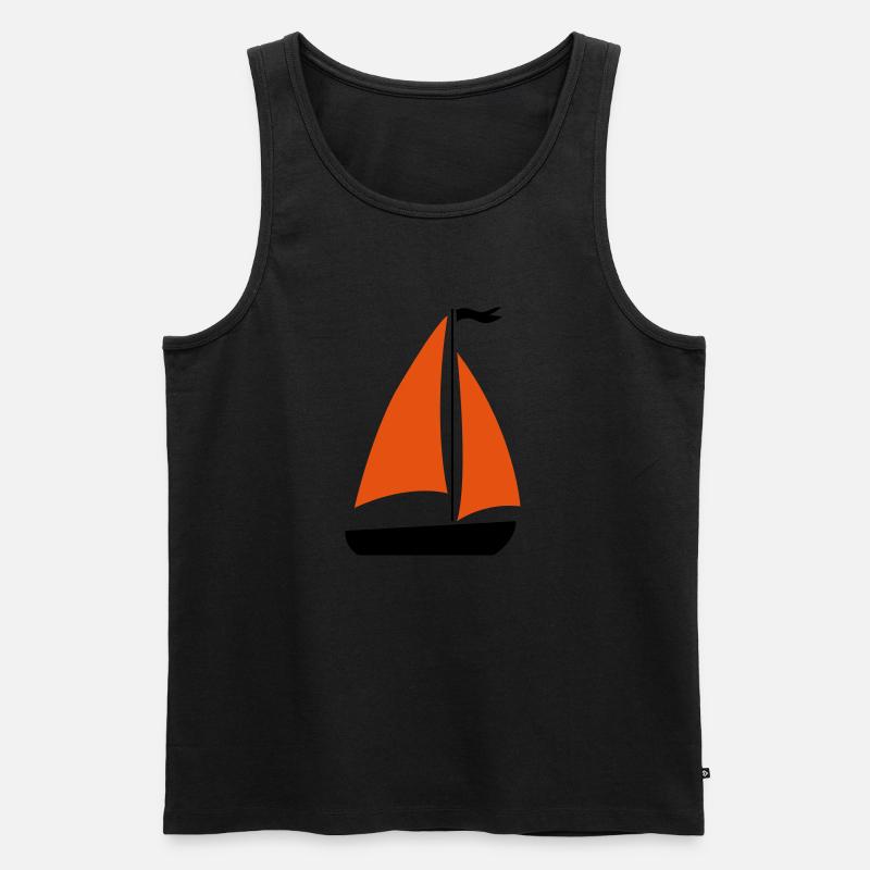 boot - Männer Premium Bio Tank Top - Grau meliert