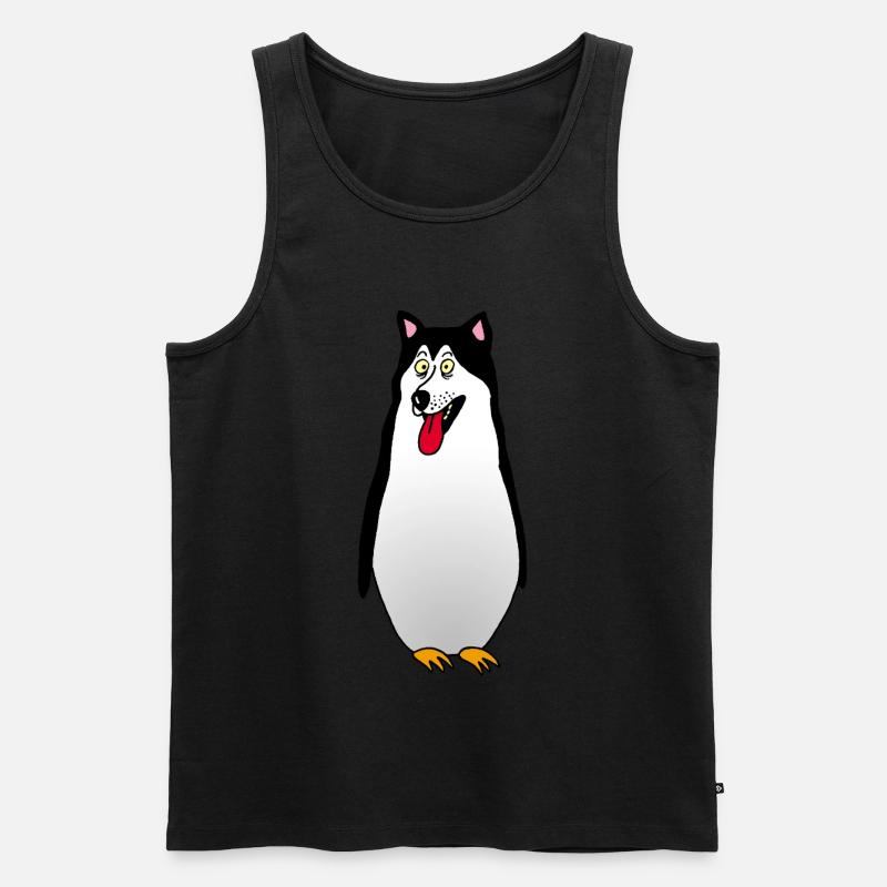 Hund oder Pinguin? - Männer Premium Bio Tank Top - undefined
