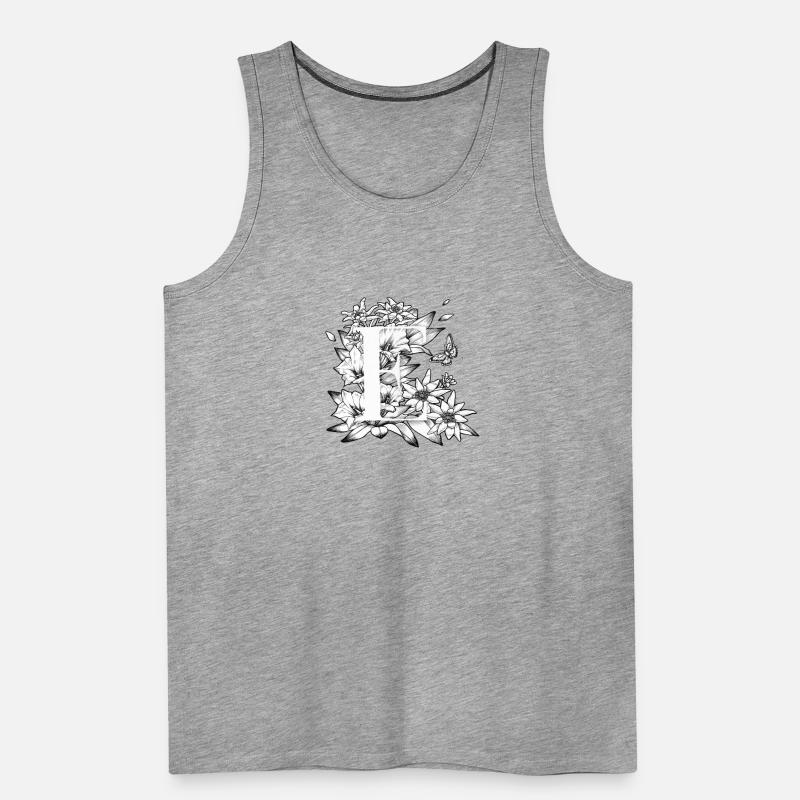 Initiale E Männer Premium Bio Tank Top