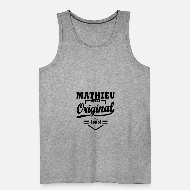 MATHIEU personalized gift first name Mathieu Men's Premium Organic Tank Top