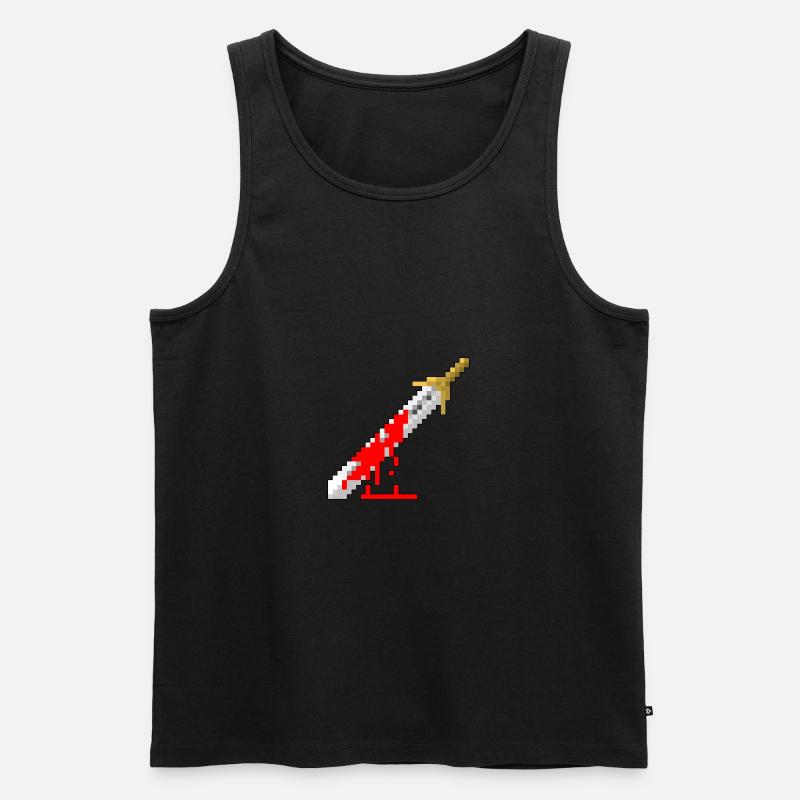 Rétro épée - sanglant - Débardeur bio Premium Homme - undefined