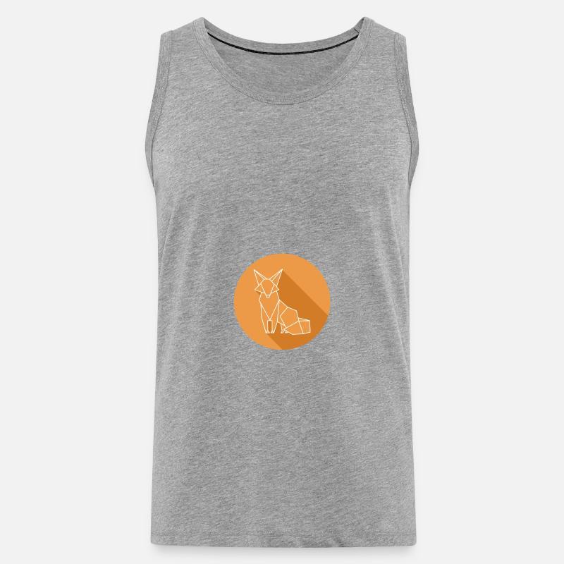 fuchs - Männer Premium Bio Tank Top - Grau meliert