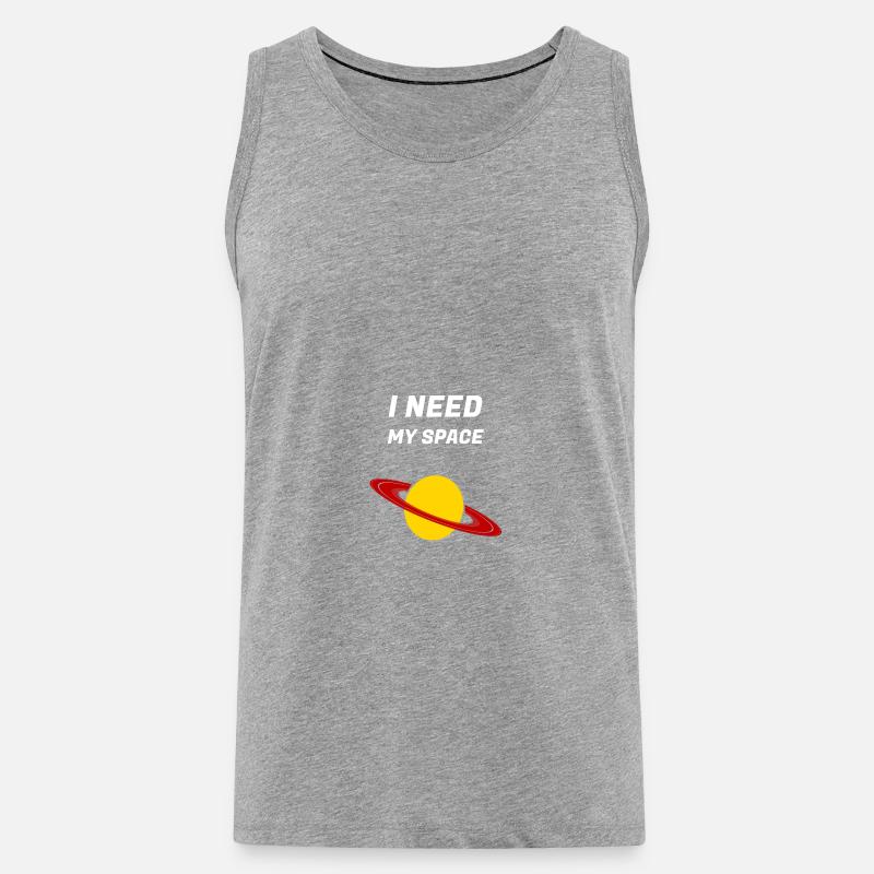 Weltraum - Männer Premium Bio Tank Top - Grau meliert