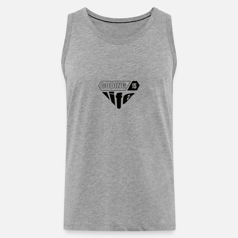 Softwareentwickler Programmierer Geschenk - Männer Premium Bio Tank Top - Grau meliert