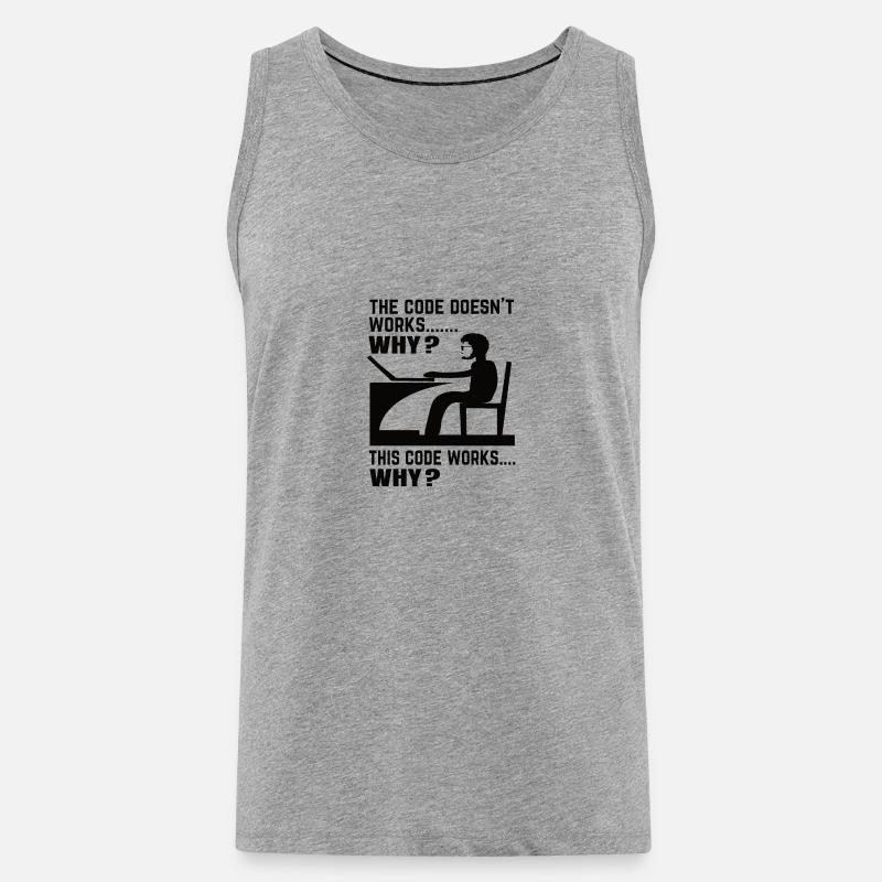Softwareentwickler Programmierer Geschenk - Männer Premium Bio Tank Top - Grau meliert
