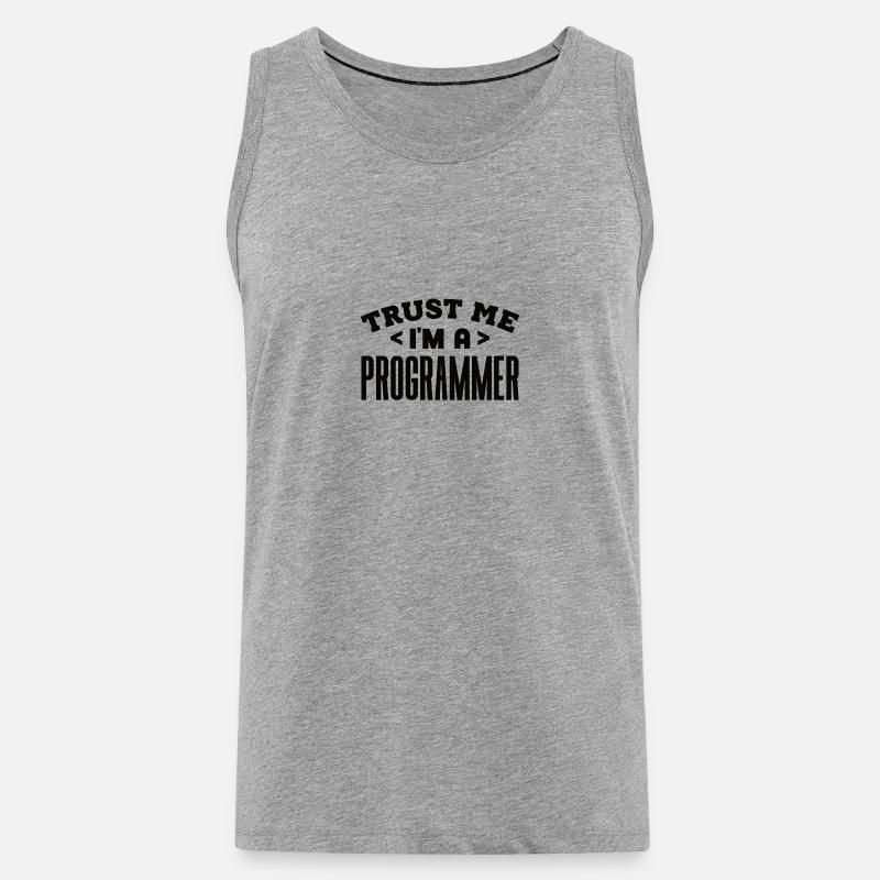 Software Developer Programmer Gift - Men's Premium Organic Tank Top - heather grey
