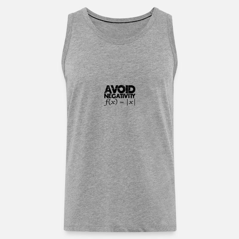 Avoid negativity - math equations - Men's Premium Organic Tank Top - heather grey