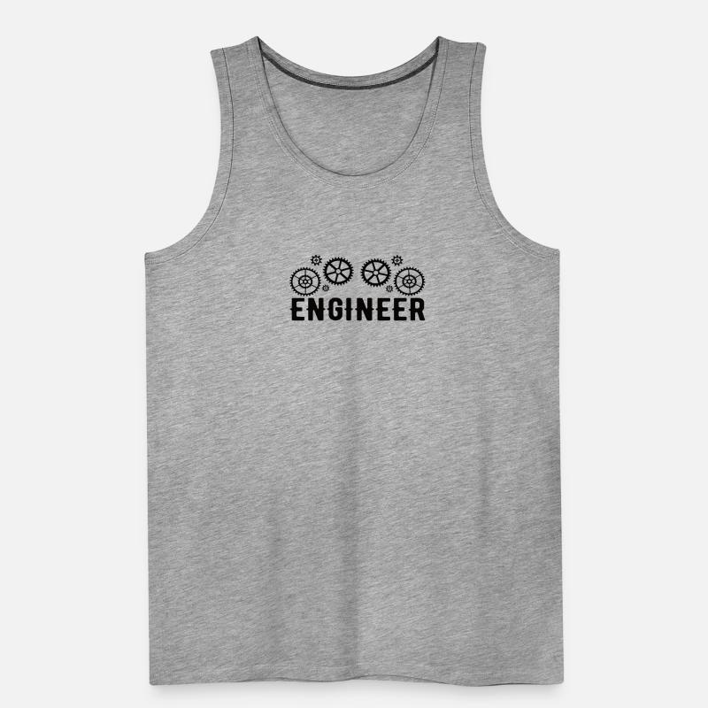 Engineer Brain Mechanical Engineering Electrical Engineering Math Men's Premium Organic Tank Top
