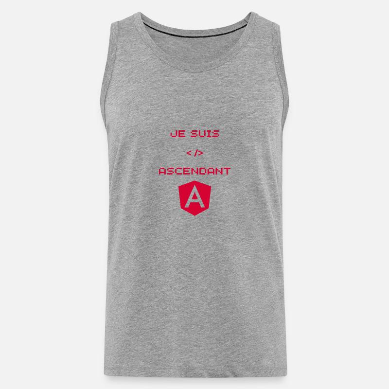 Angular Developer Gift - Men's Premium Organic Tank Top - heather grey
