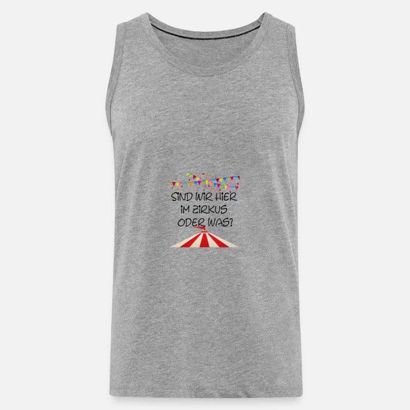zirkus oder was - Männer Premium Bio Tank Top - Grau meliert