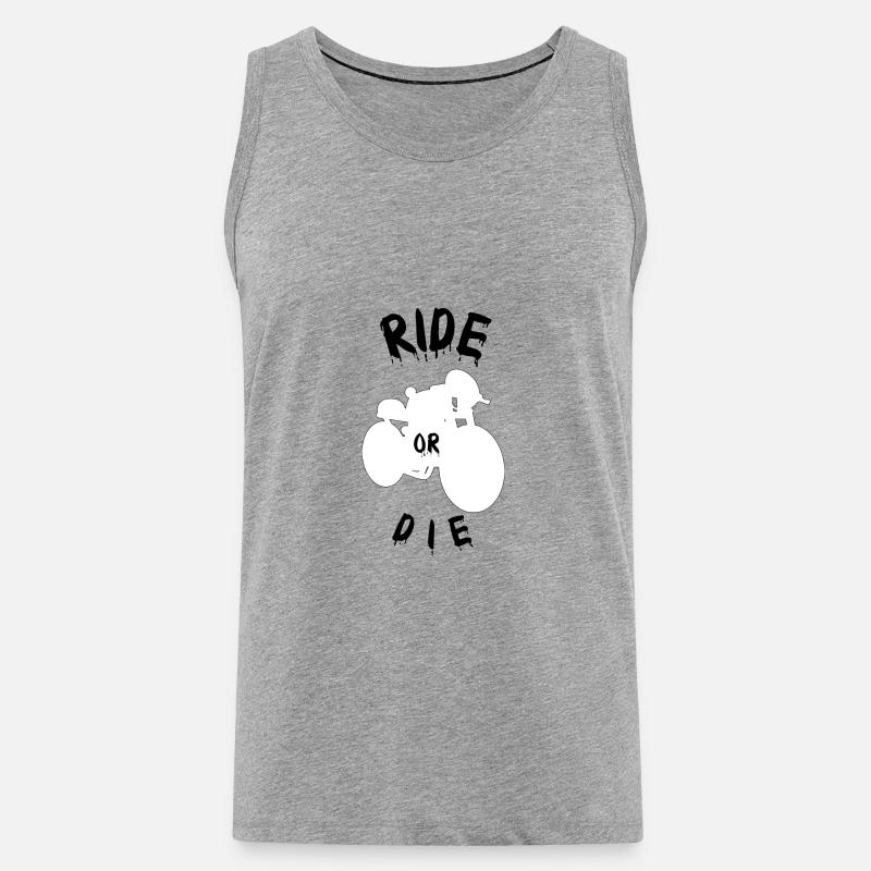 Reiten oder sterben - Männer Premium Bio Tank Top - Grau meliert