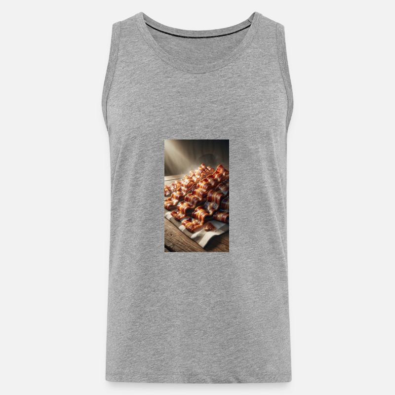 Bacon is good - Men's Premium Organic Tank Top - heather grey