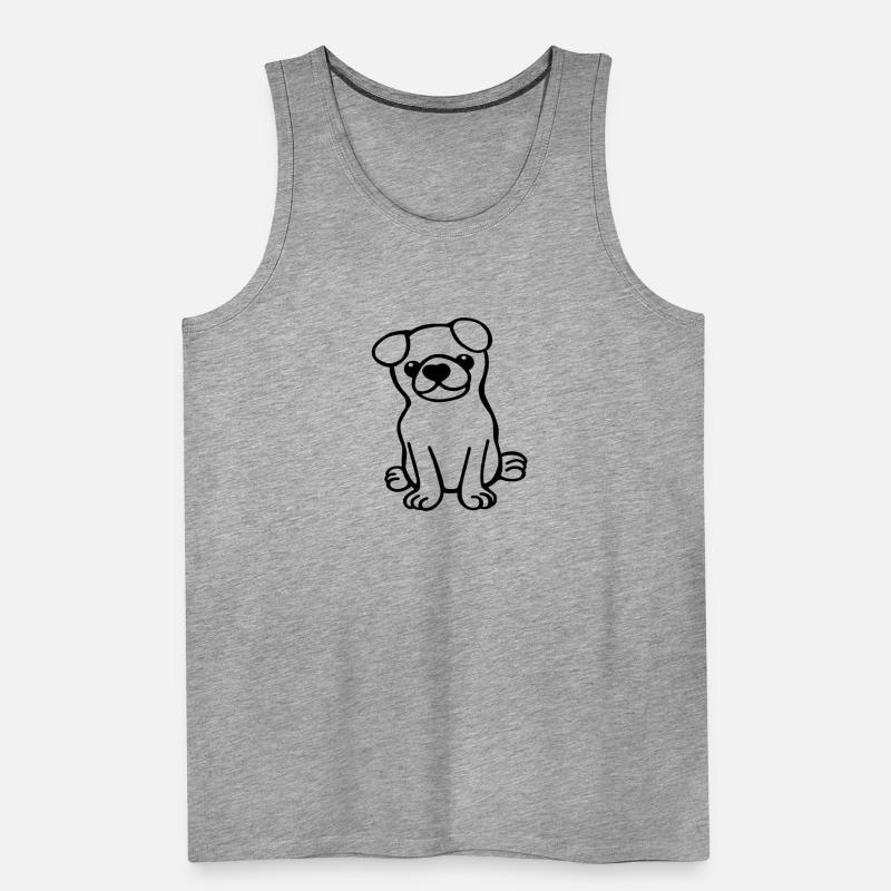 Mops Ekologiczny tank top męski Premium