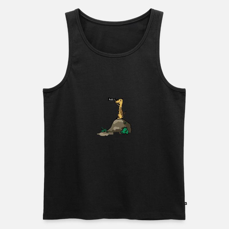 erdmaennchen comic - Männer Premium Bio Tank Top - Grau meliert