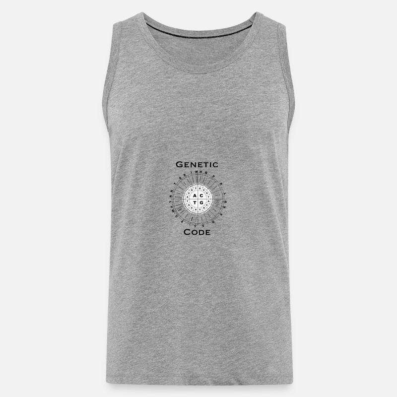Genetic Code - Männer Premium Bio Tank Top - Grau meliert