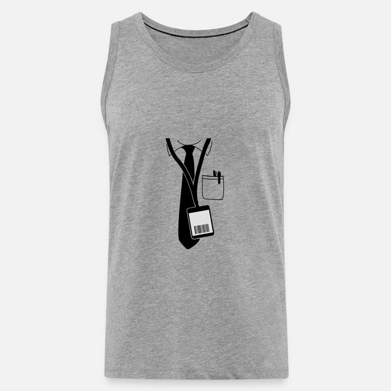 code pass - Männer Premium Bio Tank Top - Grau meliert