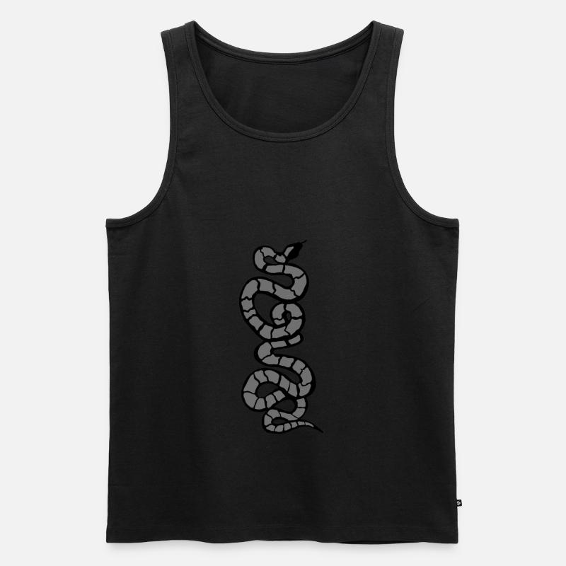Serpent Python gris Débardeur bio Premium Homme