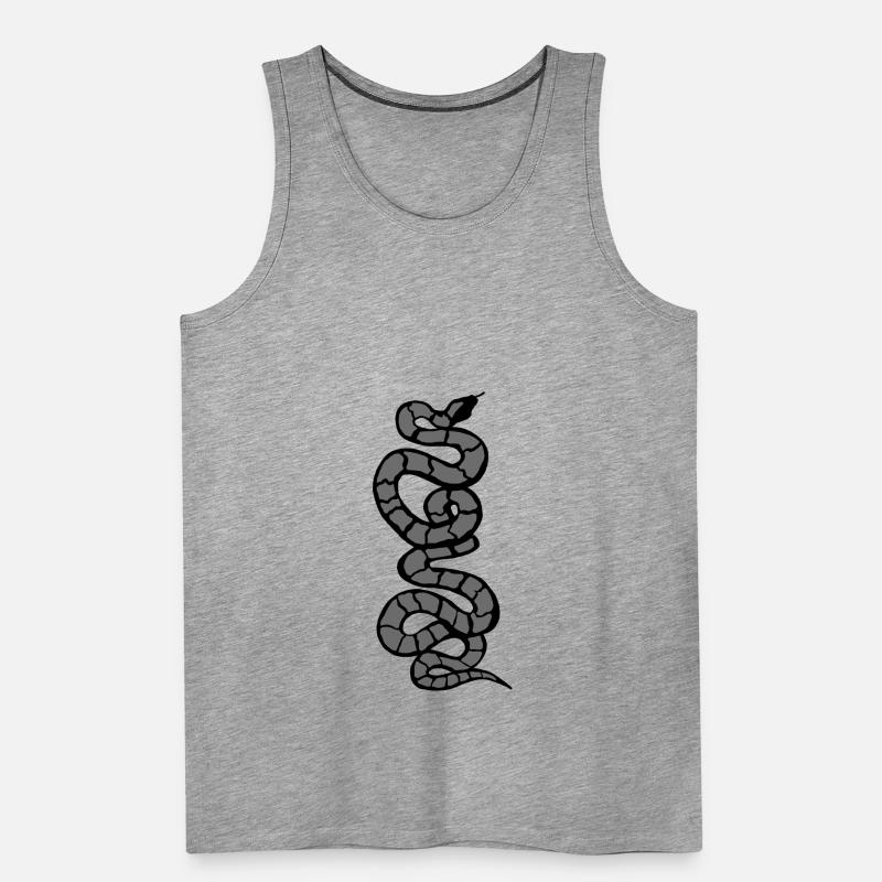 Snake Python grey Men's Premium Organic Tank Top