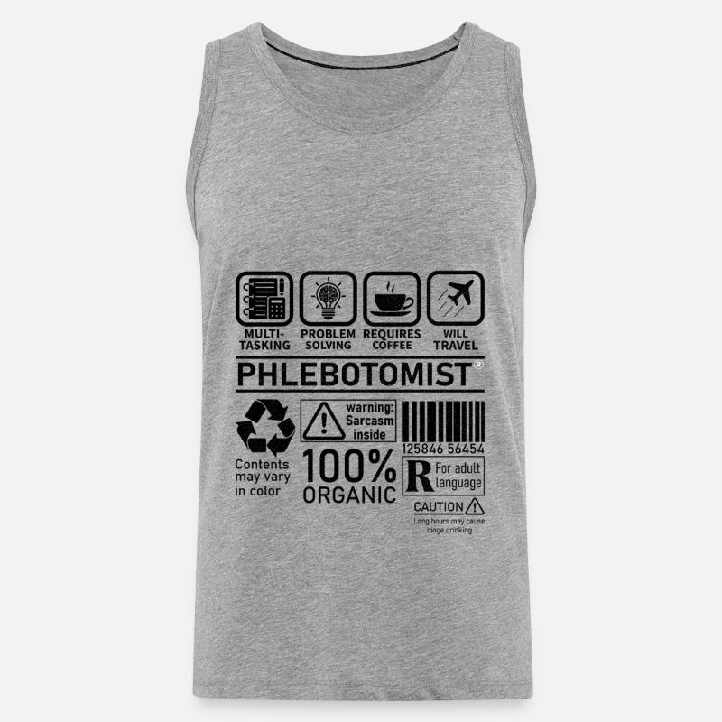 Phlebotomist multi tasking problem solving - Men's Premium Organic Tank Top - heather grey
