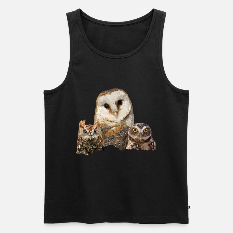 Scops Eule, kleine Eule und Eule Männer Premium Bio Tank Top