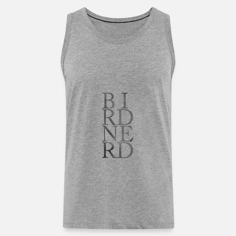 BIRDNERD - Men's Premium Organic Tank Top - heather grey