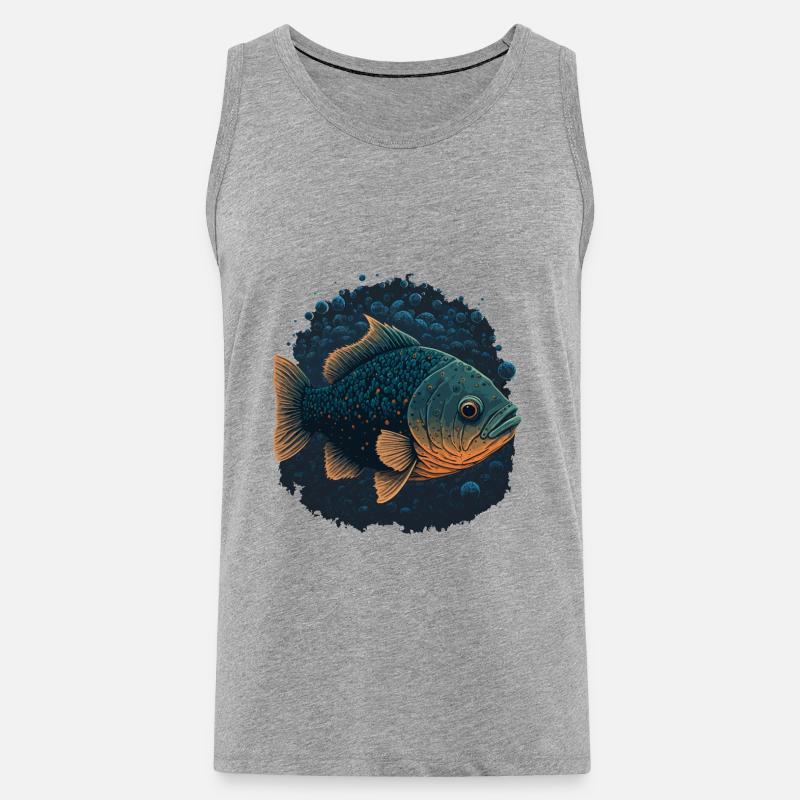 Aquarium Ventilator - Männer Premium Bio Tank Top - Grau meliert