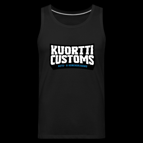 kuortti_customs_logo_main - Miesten premium hihaton paita