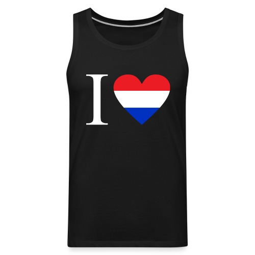 Ik hou van Nederland | Hart met rood wit blauw - Mannen Premium tank top