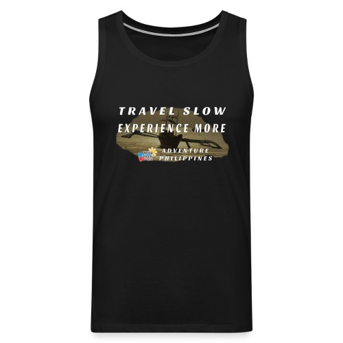 travel slow with boat - Männer Premium Tank Top