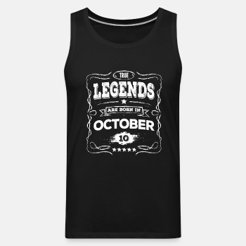 True legends are born in October - Singlet for men