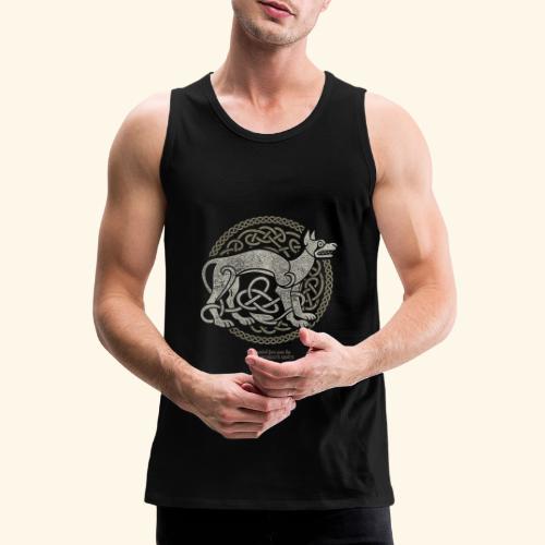 Irland T Shirt Hund und keltisches Ornament - Männer Premium Tank Top