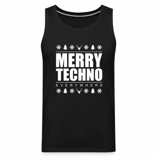Merry Techno Xmas Weihnachten Advent Rave Festival - Tank top męski Premium
