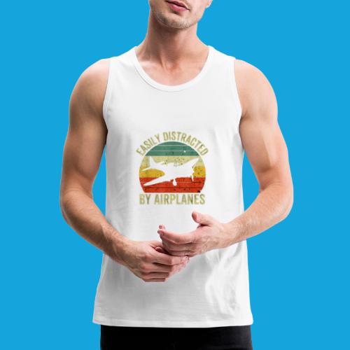 Easily Distracted by Airplanes - Männer Premium Tank Top