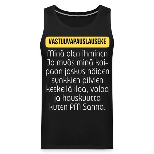 Bilettäjän vastuuvapauslauseke - Miesten premium hihaton paita