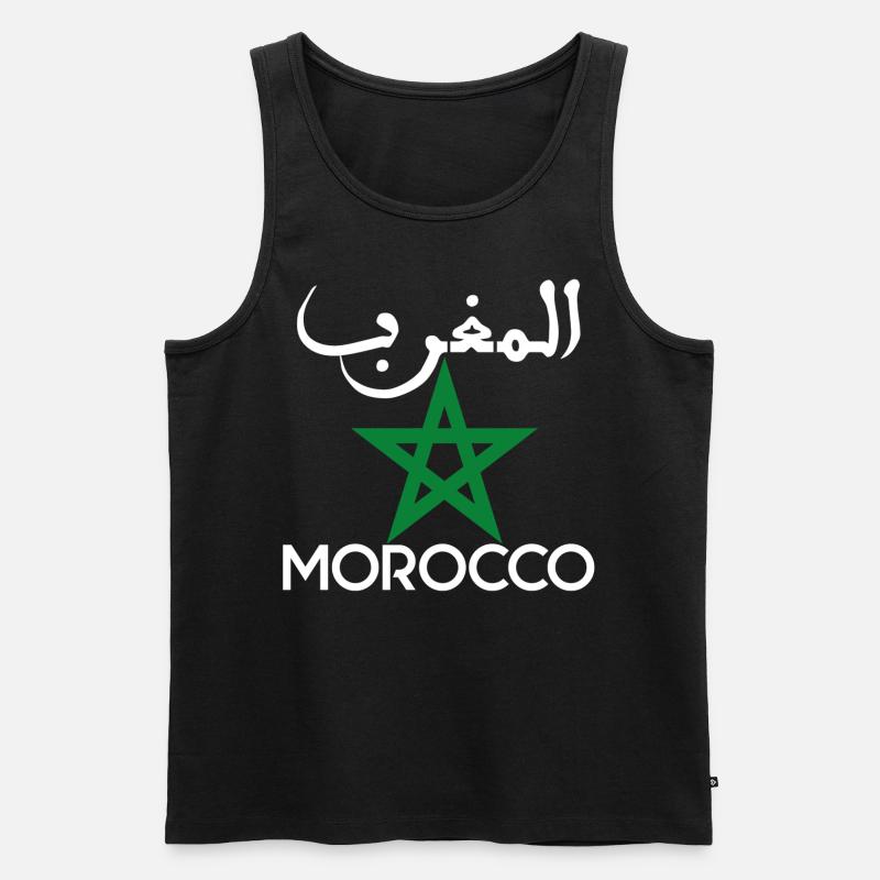 Marokko - Männer Premium Bio Tank Top - Schwarz