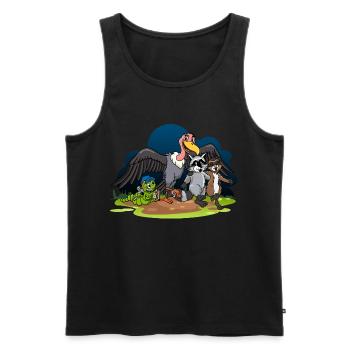 Stolzer Katzen Papa - Männer Premium Bio Tank Top - Schwarz - Vorne - Michal (187cm)