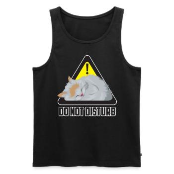 Do not disturb cat / cat - Men's Premium Organic Tank Top - black - Front - AI Model Male 178 light (178cm)