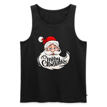 Noël Santa Claus / Noël - Débardeur bio Premium Homme - noir - Devant - Michal (187cm)