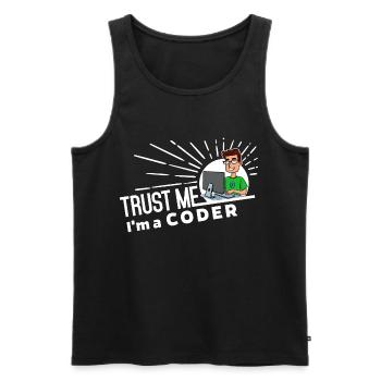 Programmierer - Vertrau mir - Männer Premium Bio Tank Top - Schwarz - Vorne - AI Model Male 178 light (178cm)